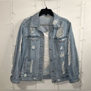 Highway Jeans Denim Distressed Jacket